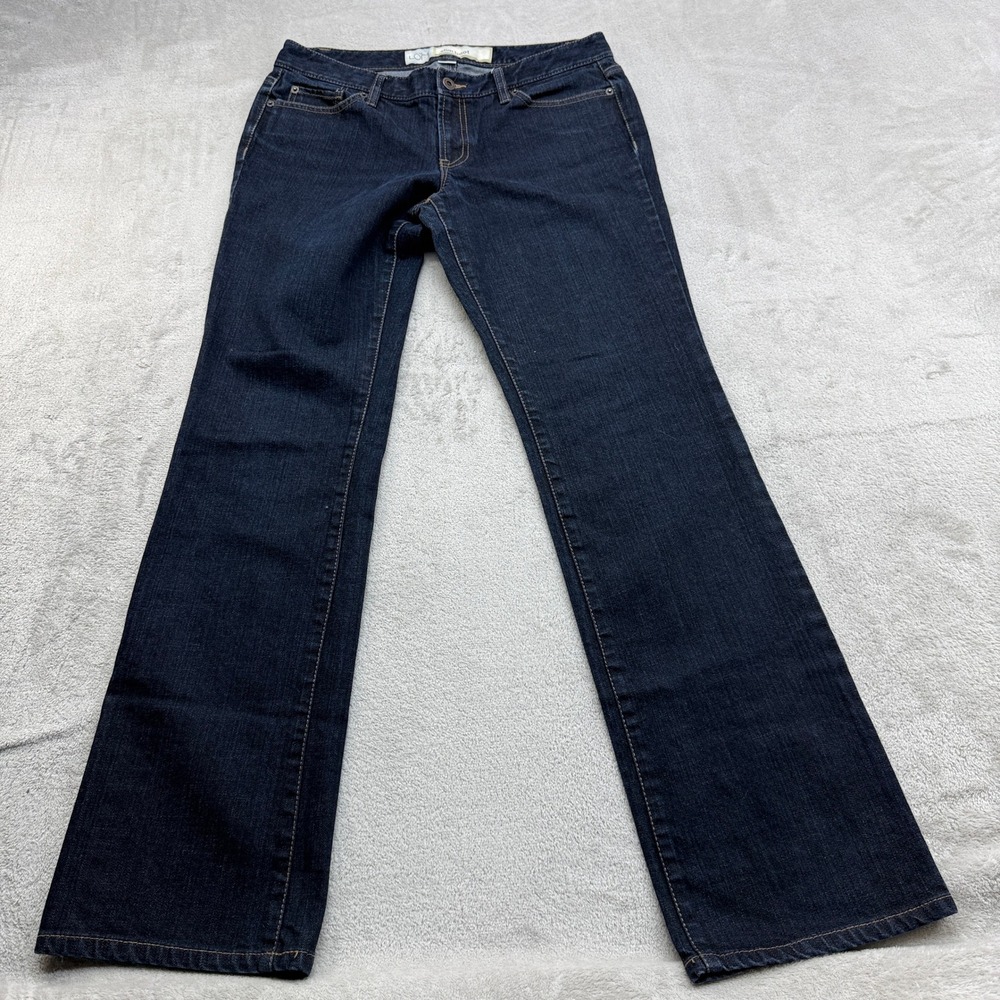 Ann Taylor Loft Slim Boot Jeans Women's 6 Dark Indigo Wash Stretch Preppy Denim